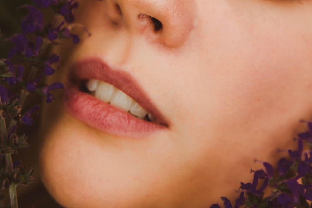 Up close image of Candace's lips from Hope Anne Photography.