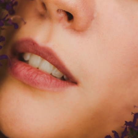 Up close image of Candace's lips from Hope Anne Photography.